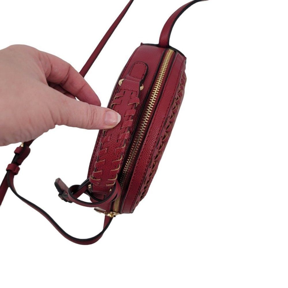 Sole Society Crossbody Round Bag Vegan Leather Red New Purse - Picture 3 of 7